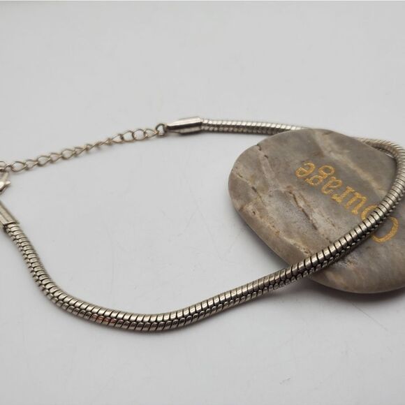 Silver tone‎ snake chain anklet - Picture 1 of 2